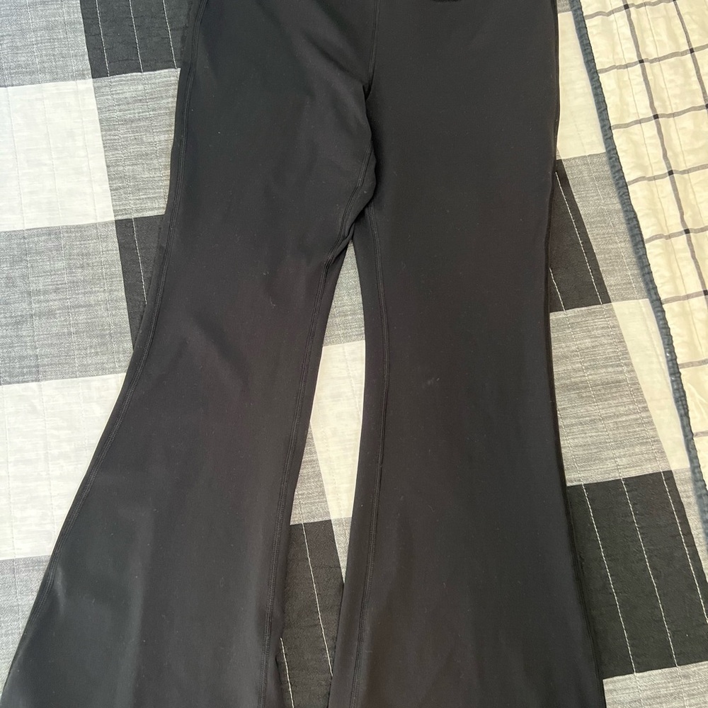 Yogalicious Lux Madison Crossover Flare Pants - Black